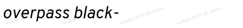 overpass black字体转换